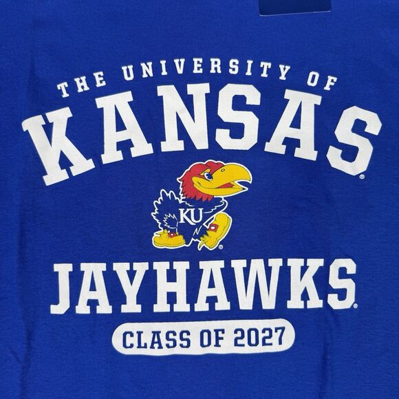 Champion Other - Kansas Jayhawks Shirt Mens Medium Blue Class of 2027 Champion T-Shirt Tee NWT